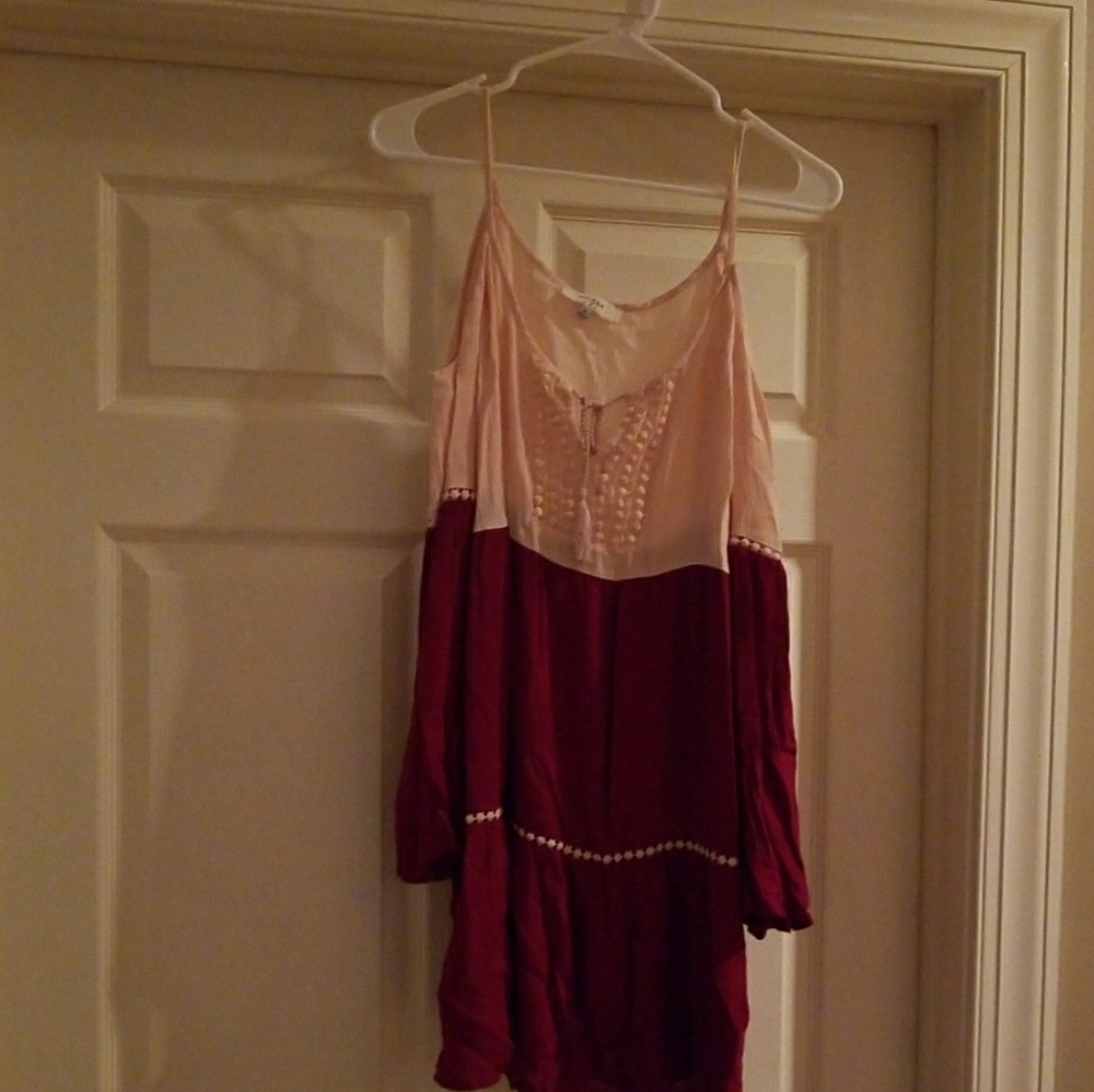 Open shoulder dress